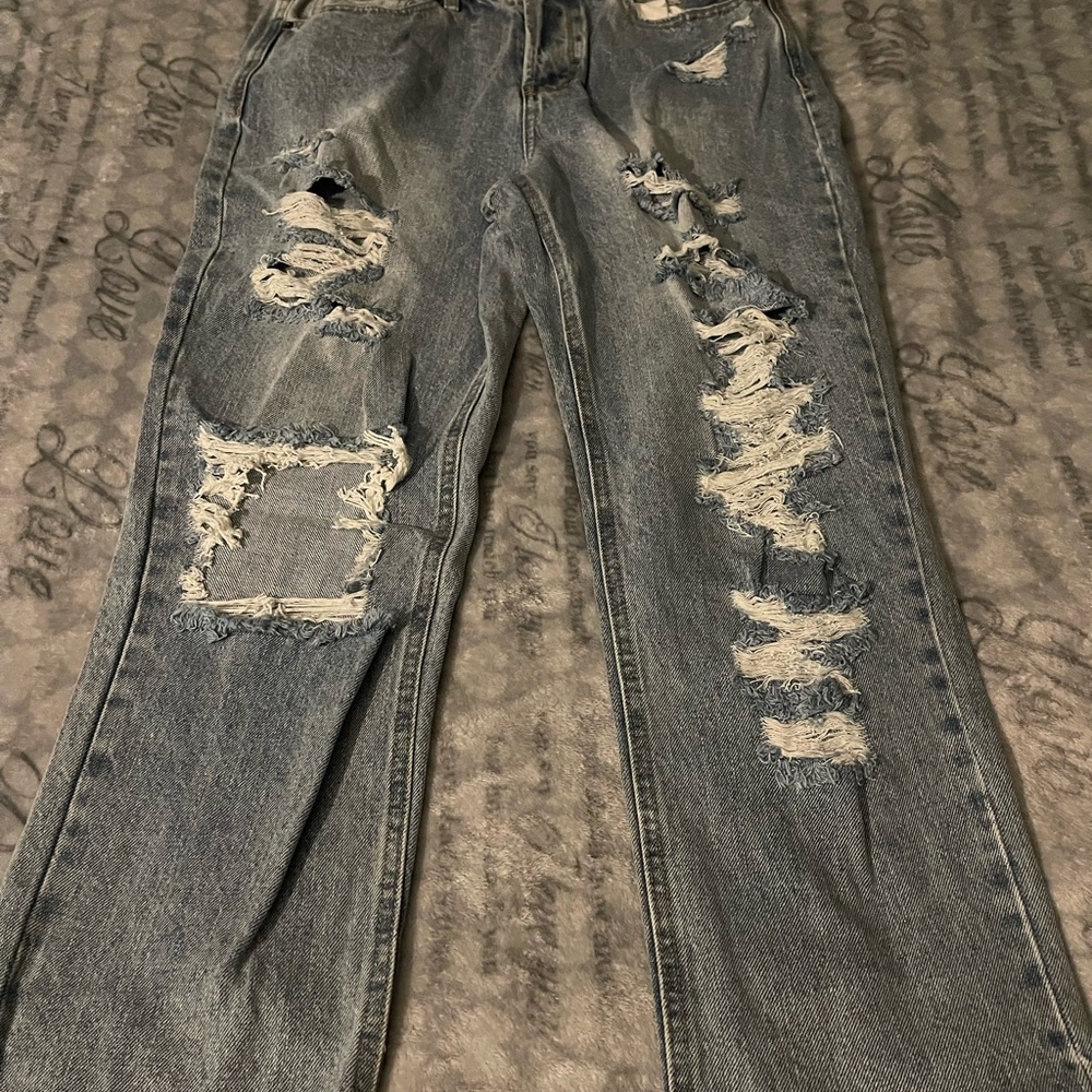 Distressed jeans